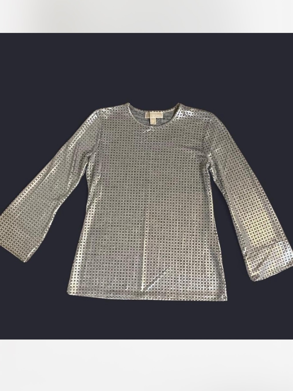 Michael kors metallic shimmer bell sleeve top - Picture 5 of 7